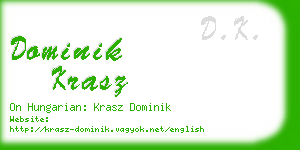 dominik krasz business card